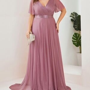 Ever Pretty Dusty Rose Maxi Dress NWOT